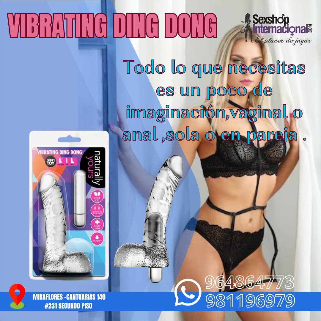 DILDO VIBRADOR-NATURALLY YOURS-DE SILICONA-PUNTO G-CLITORAL-SEXSHOP LIMA 